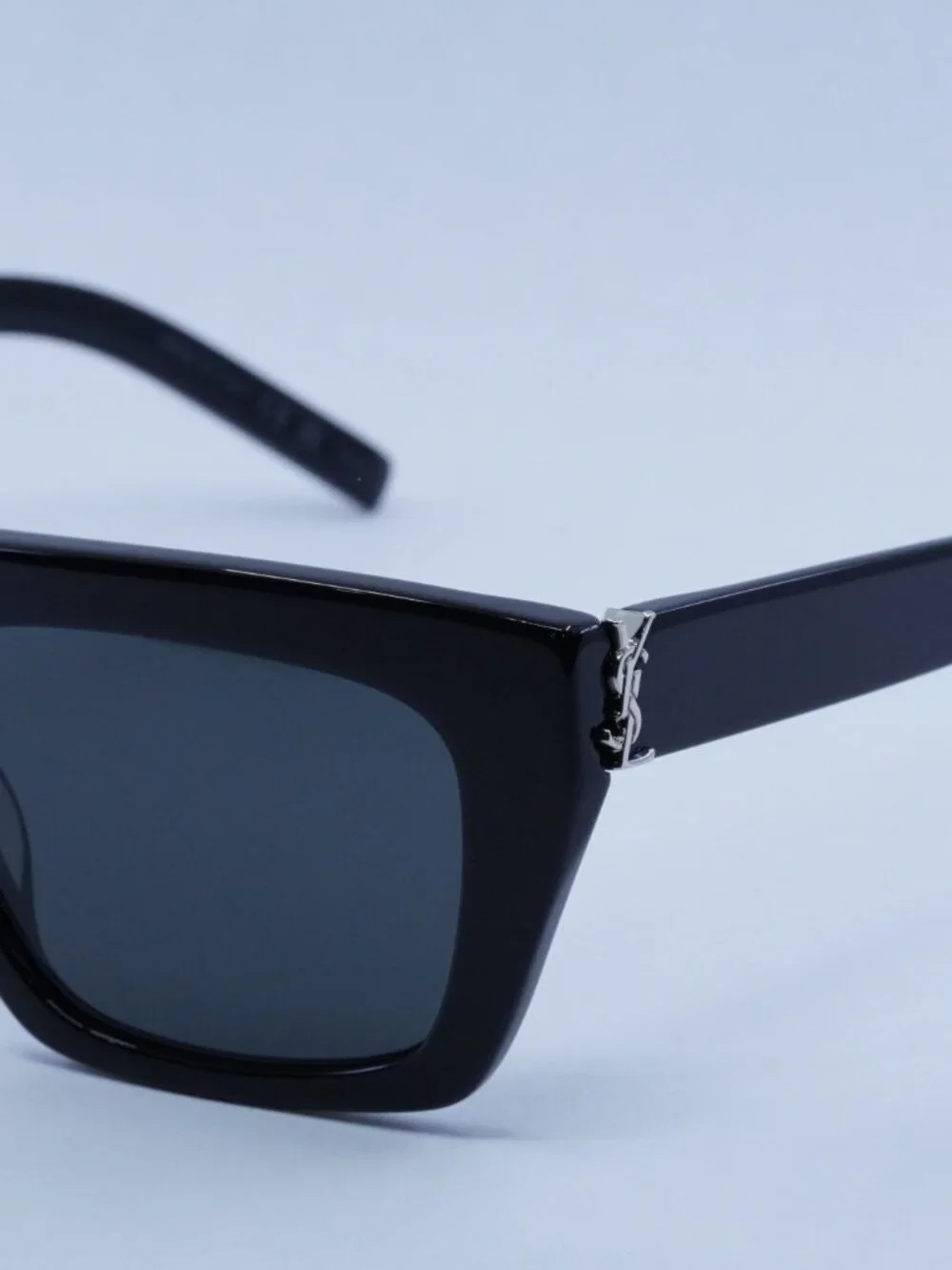 Saint Laurent SLM131 001 Rectangle Unisex Sunglasses - Black